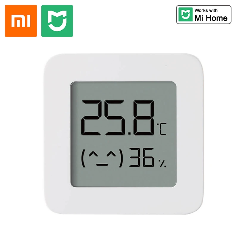 Xiaomi Mijia Bluetooth Thermometer Hygrometer 2 Wireless Sensor Smart Digital LCD Electric Thermo-Hygrometer 2 Work with Mi Home