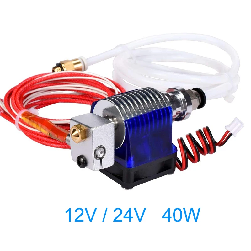 3D Printer J-head Hotend Bowden Extruder Kit with Single Cooling Fan for 1.75mm v6 long distance Extruder 0.2/0.3/0.4Nozzle kit