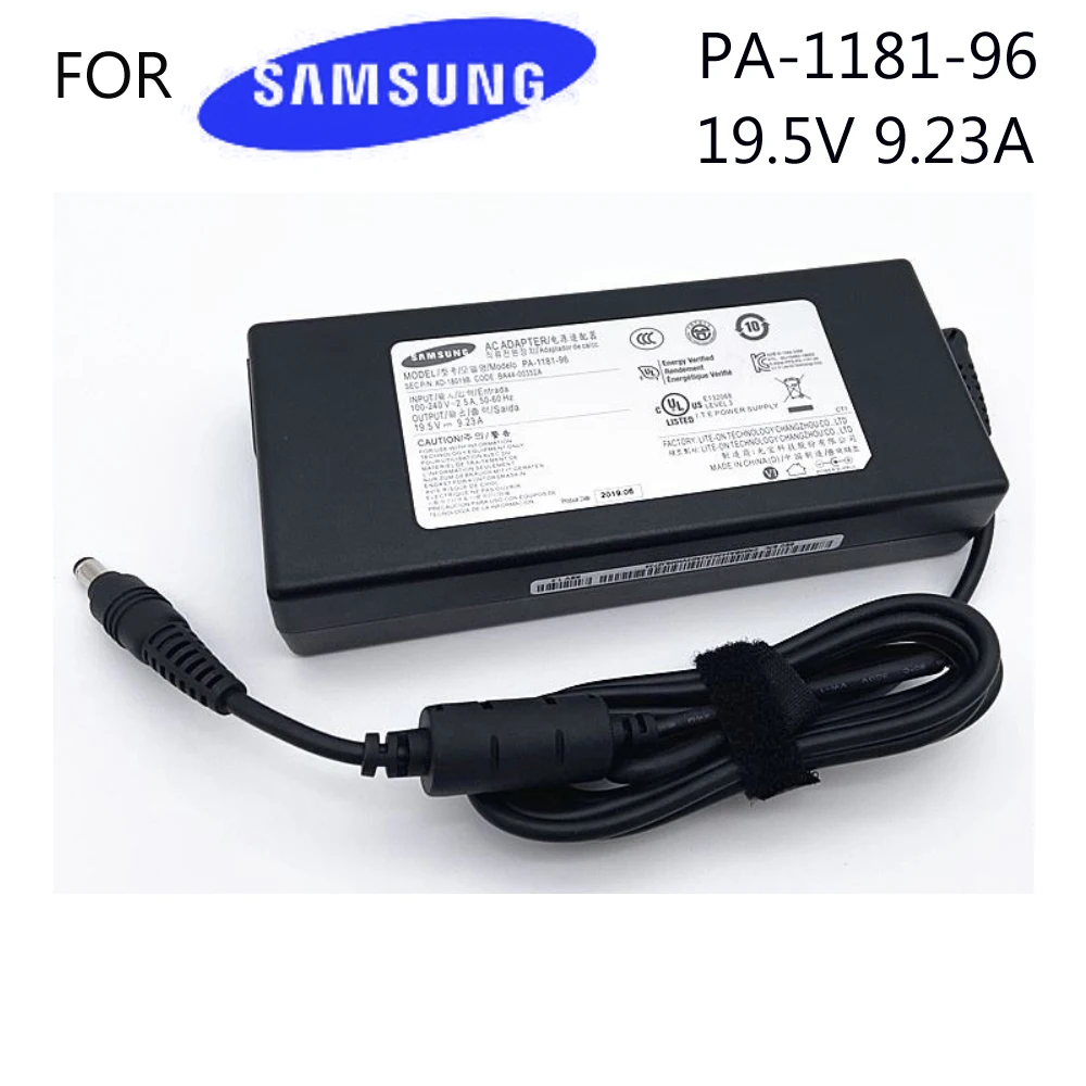 

Original FOR SAMSUNG 19.5V 9.23A PSCV181101A 180W Laptop Charger AC adapter supply BA44-00352A PA-1181-96 AD-18019A NP850XAC