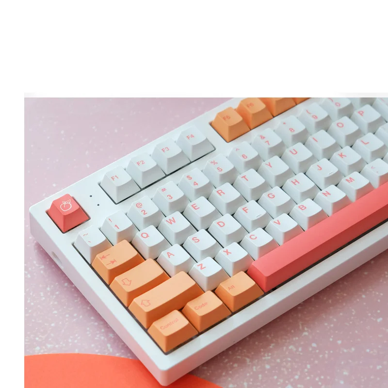 141 Keys GMK Peaches n Cream Keycaps Cherry Profile PBT Dye Sublimation Mechanical Keyboard Keycap For MX Switch