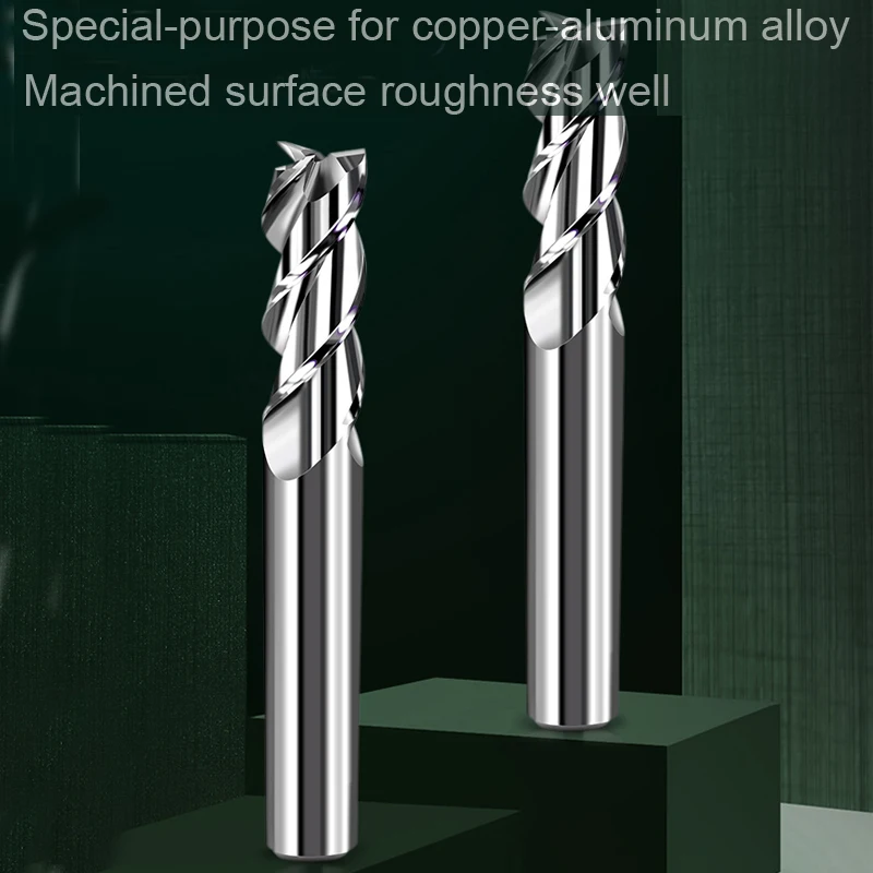 

HRC 65 Tungsten Steel Flat End Mill Wolfram Steel End Mills Tungsten Carbide Shank Cutter Vertical Milling milling Tool for AL