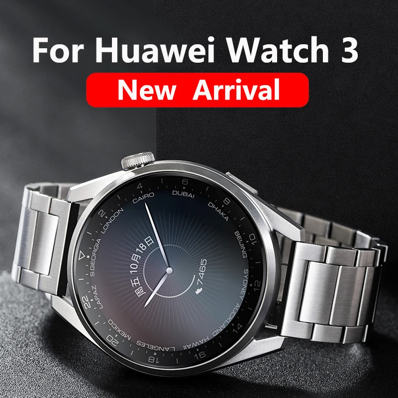 Original Titanium Grey Strap for Huawei Watch 3 Pro Stainless Steel Correa Metal Watch Band for GT2 pro 46mm GT2e Wrist Band