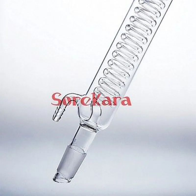 200mm Graham Condenser with Coiled Innner Tube 24mm Standard Ground Mouth Used For Distillation Unit Lab Use