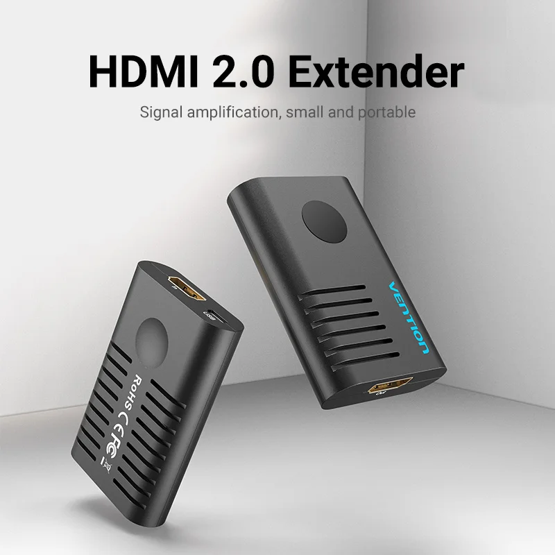 Vention HDMI Extender HDMI 2.0 Female to Female Repeater up to 10m 50m 60m Signal Booster Active 4K@60Hz HDMI to HDMI Connector