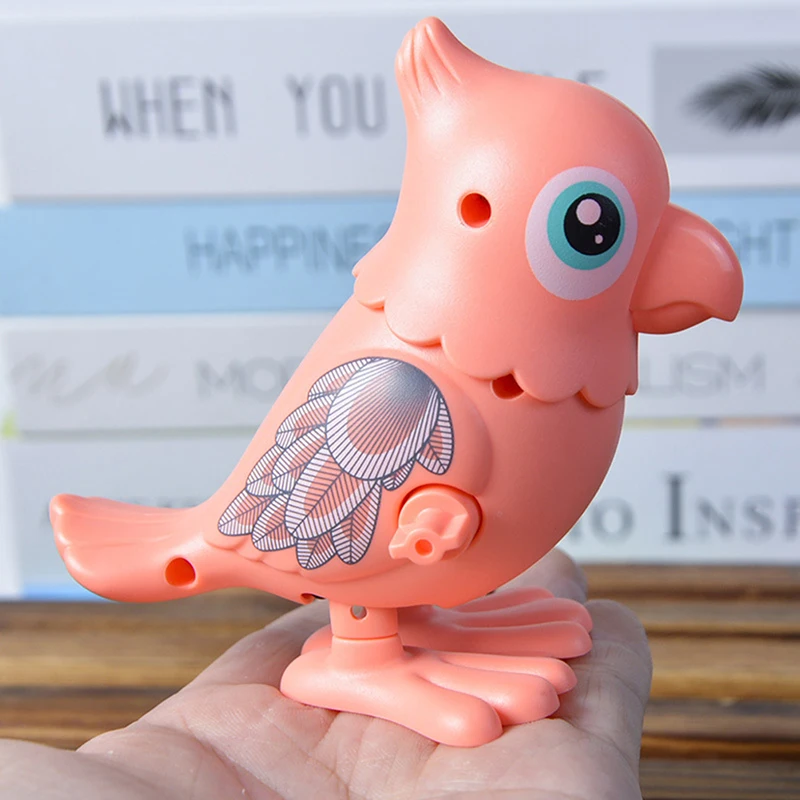 1 Pieces Random Color Children\'s Clockwork Toy Parrot Fun Gifts Cartoon Toys Squirrel/ Dinosaur Wind Up Toys