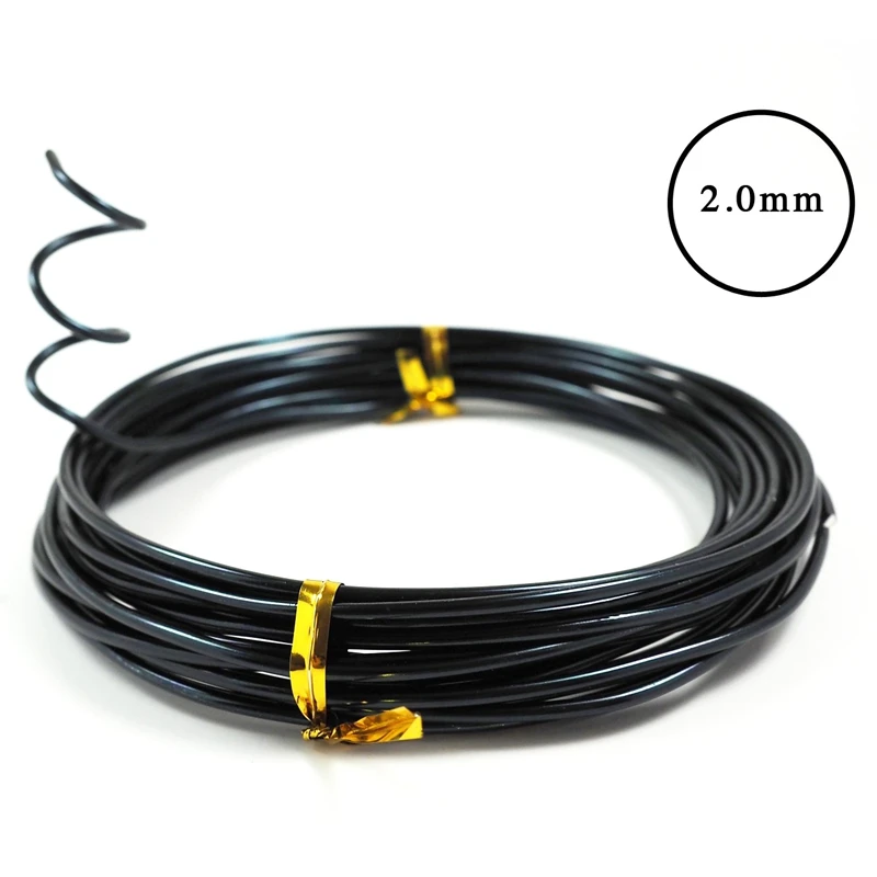 陽極酸化アルミニウム盆栽トレーニングワイヤー5サイズスターターSet-1.0Mm、1.5mm、2.0mm、2.5mm、3.0mm (合計147フィート)-色を選択してください (5サイズ