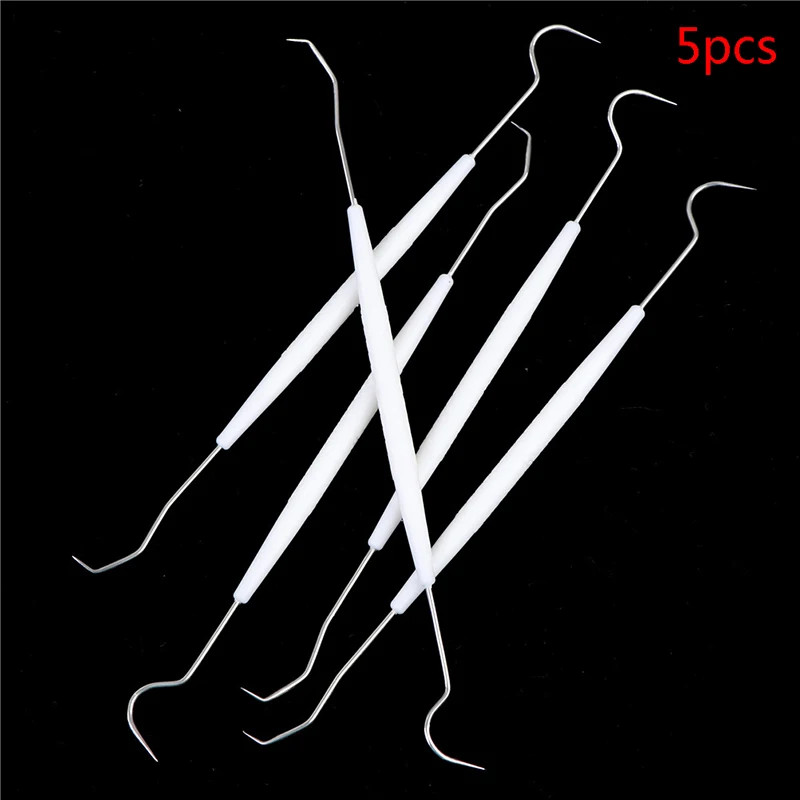 5Pcs/lot Double Ends Dentist Teeth Clean Hygiene Explorer Probe Hook Pick Stainless Steel Dental Tool