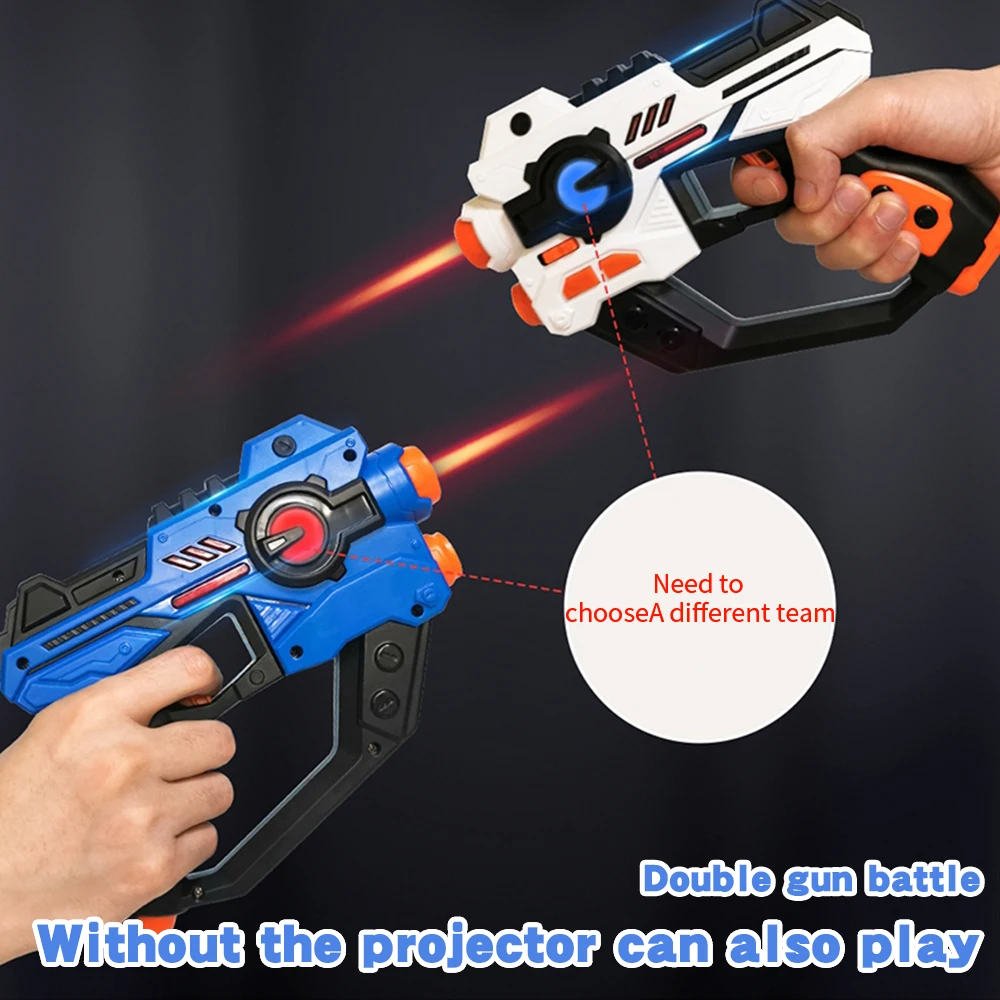 Laser Tag Projector Toy Gun Set Electric Infrared Toy Guns Battle Game Kids Laser Pistol for Boys Children Indoor Outdoor Sports