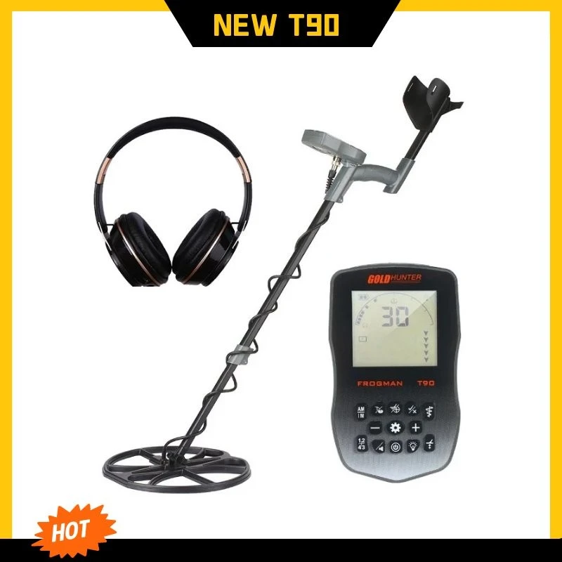 Gold Hunter T90 Gold Metal Detector Waterproof Handheld Gold Detector Underground Metal Detector With Wireless Headphones