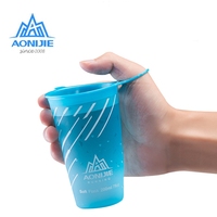 AONIJIE Foldable Soft Cup BPA Free Water Bag Non Toxic TPU Ultralight For Outdoor Sports Marathon Cycling Trailing Running