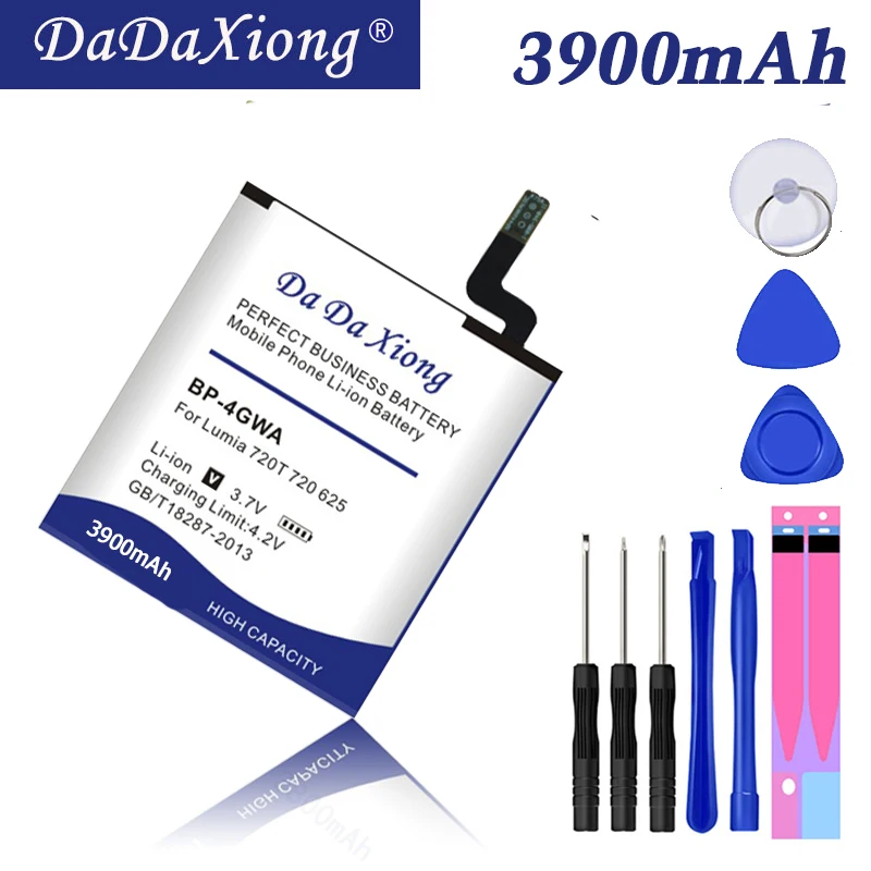 DaDaXiong 3900mAh BP-4GWA BP4GWA Li-Ion для NOKIA Lumia 720T 720 625 625h батарея для сотового телефона