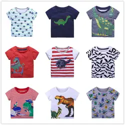 Dinosaur Baby Boys T Shirts Animal Kids t-shirts 100% Cotton Summer Boy Clothes Tees Jersey Toddler tshirt Tops 1-6 Year Outfits