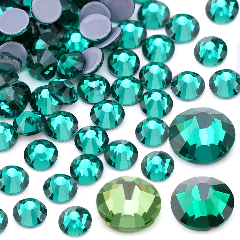 QIAO Green Series FlatBack Rhinestones for needlework DIY Craft Crystal Glass Diamond