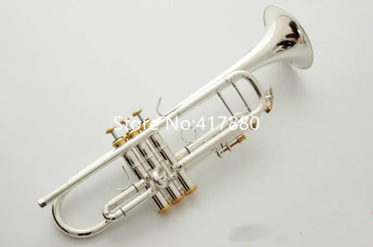 Professional LT197S-99 Trumpet B Flat Silver Plated Popular instruments Music With Case