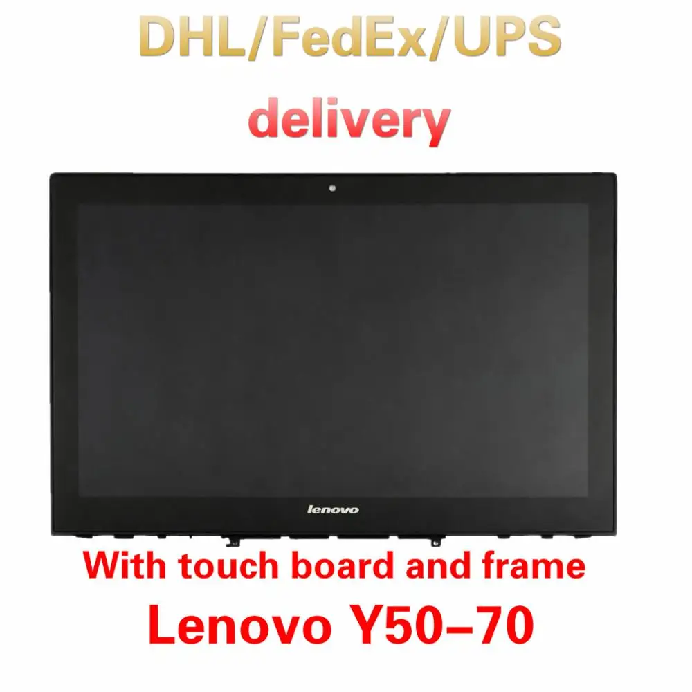 

5D10J40809 Original New Full LEN Ideapad Y50-70 （80DT）FHD 15.6'' LCD LED Touch Screen Digitizer Assembly Bezel 30 PIN