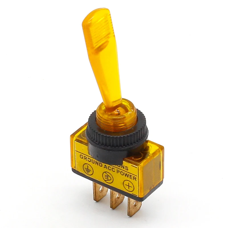 Automotive Toggle Switch 3 Pin ON-OFF with lamp DC12V 20A