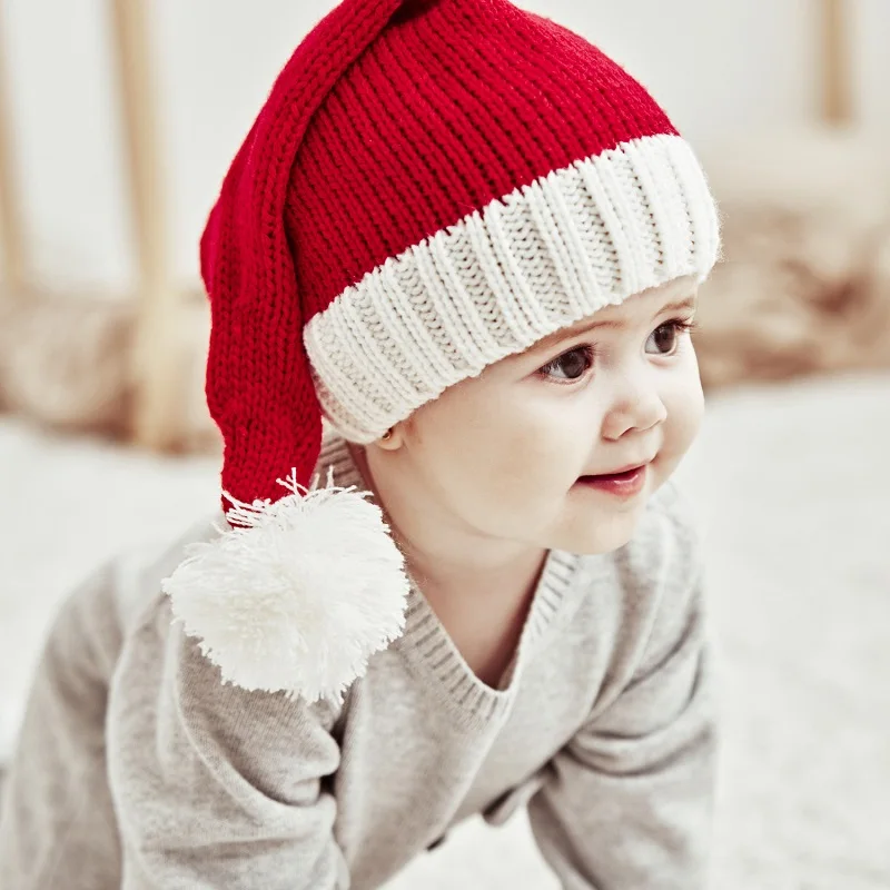 Crochet Christmas Hat For Baby And Mother Family Match Cap