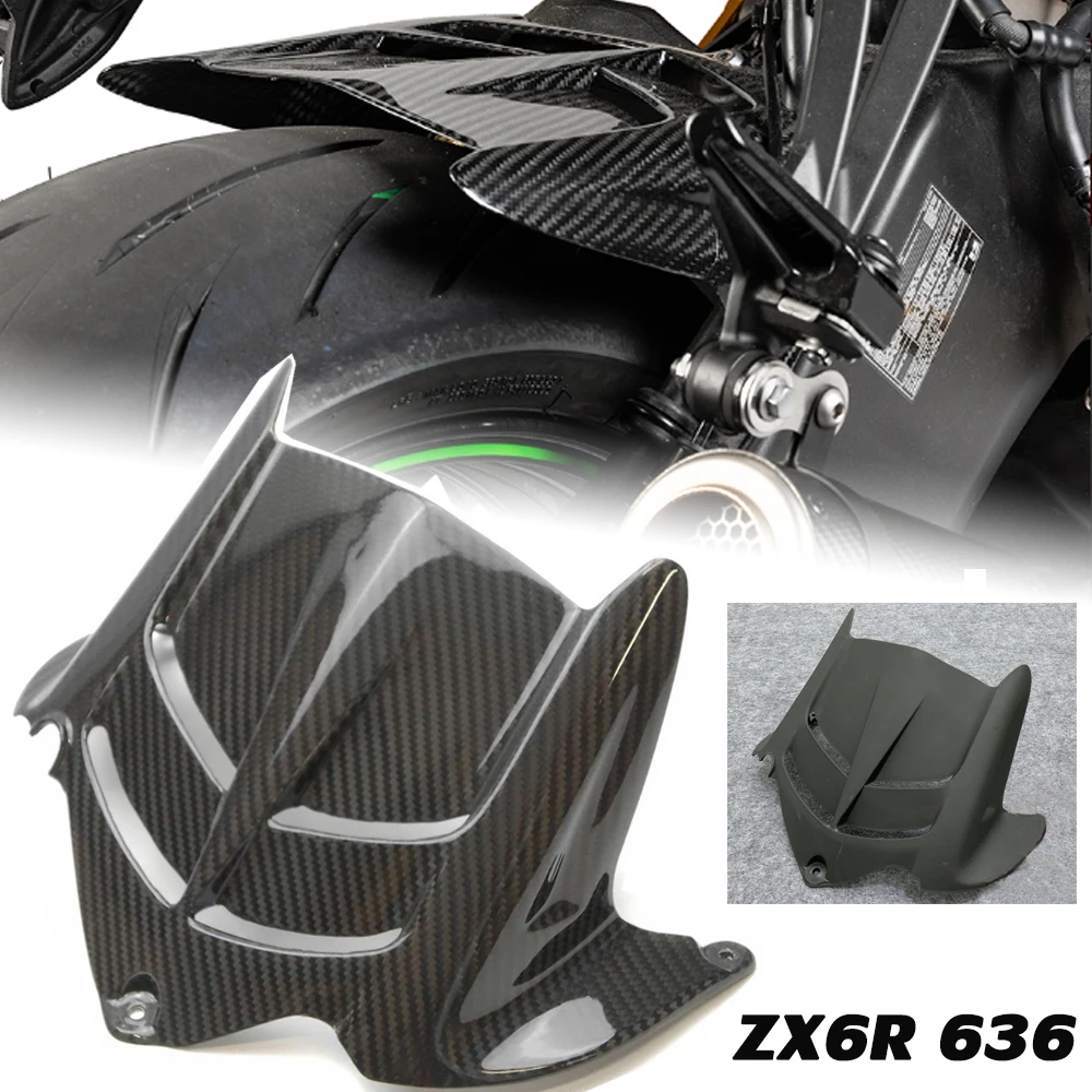 

For Kawasaki ZX6R Rear Hugger Fender Mudguard Splash Guard Fairing ZX 6R 636 ZX636 2009-2018 19 2020 2021 ZX-6R Accessories Moto