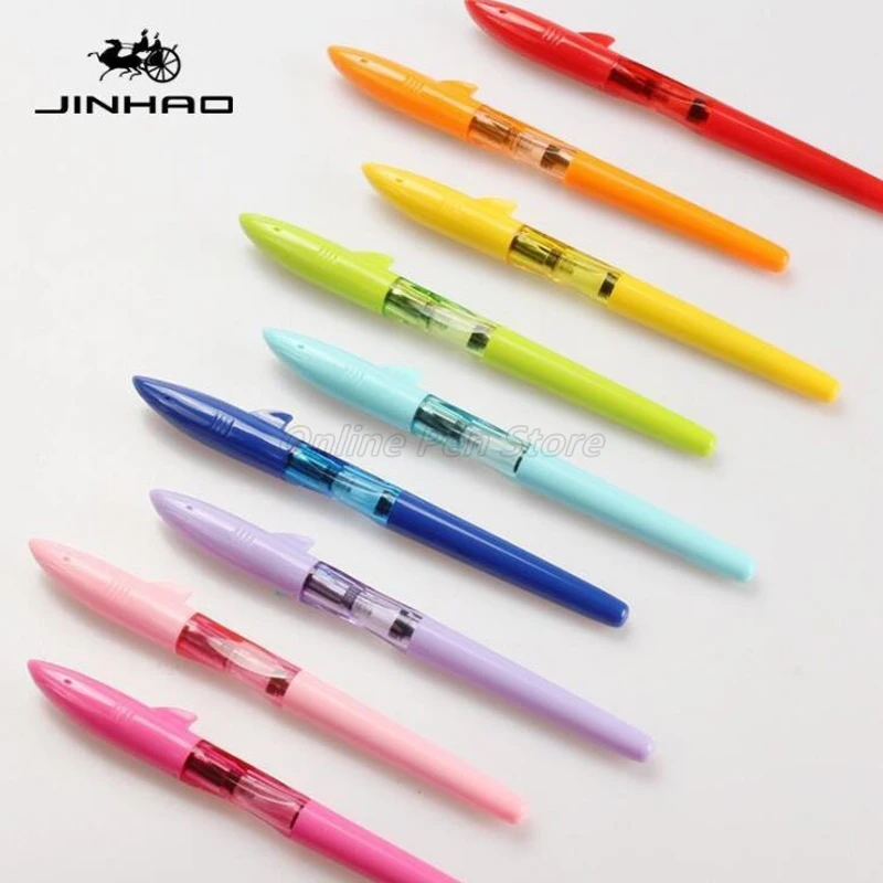 

New Jinhao 12 PCS Resin Acrylic Barrel EF/F/Bent Nib Fountain Pens Set Office School Wholesale Writing Tool Accessories