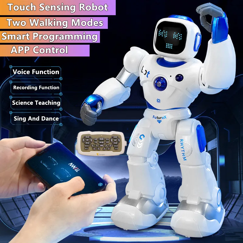 Ứng Dụng Ccontrolled Cảm Ứng Cảm Biến RC Robot 2 Đi Bộ Chế Độ Chức Năng Ghi Âm Giọng Nói Ca Hát Và Nhảy Múa Câu Chuyện Điện Tử Đồ Chơi Trẻ Em