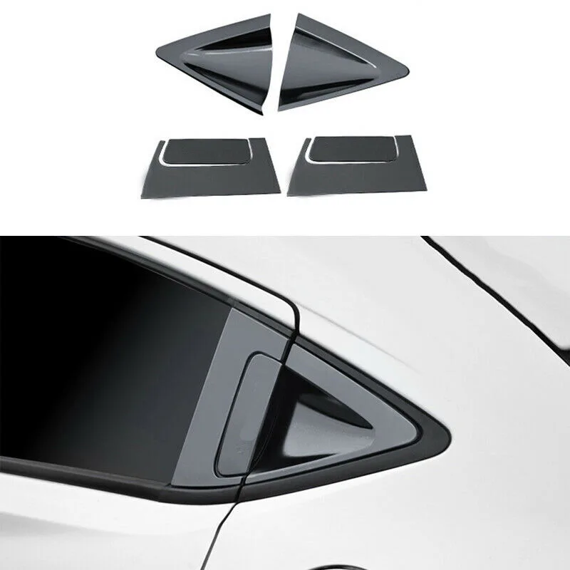 Fit for Honda HR-V Vezel 2016-2020 Black Titanium Rear Triangle Door Handle Trim Car modification Auto parts