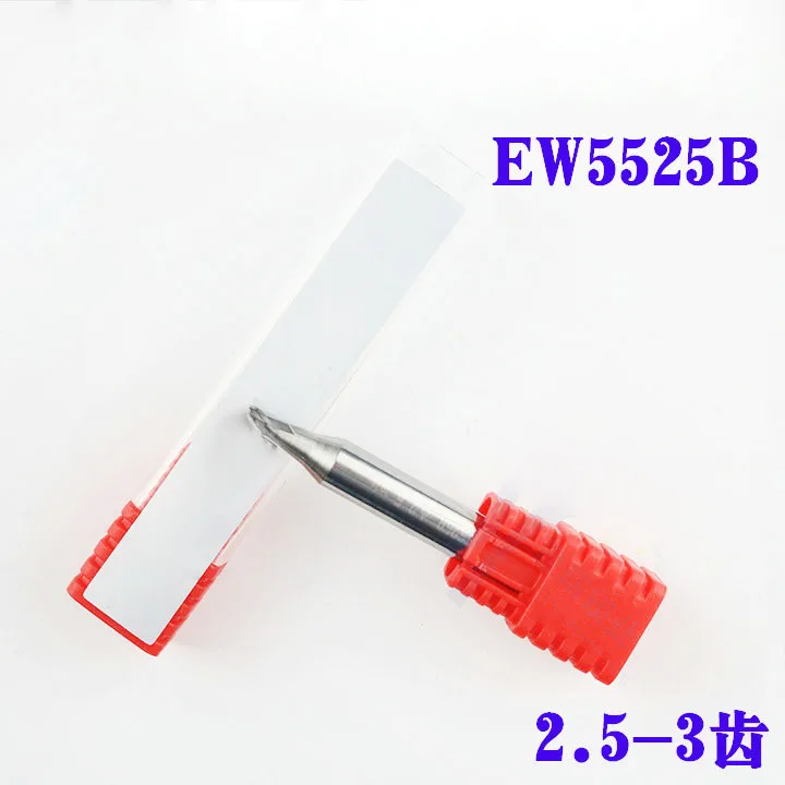 EW5525B 2.5MM  Carbide End Mill Milling Cutter φ2.5xD6x40x3F Wolf tooth milling cutter twist drill