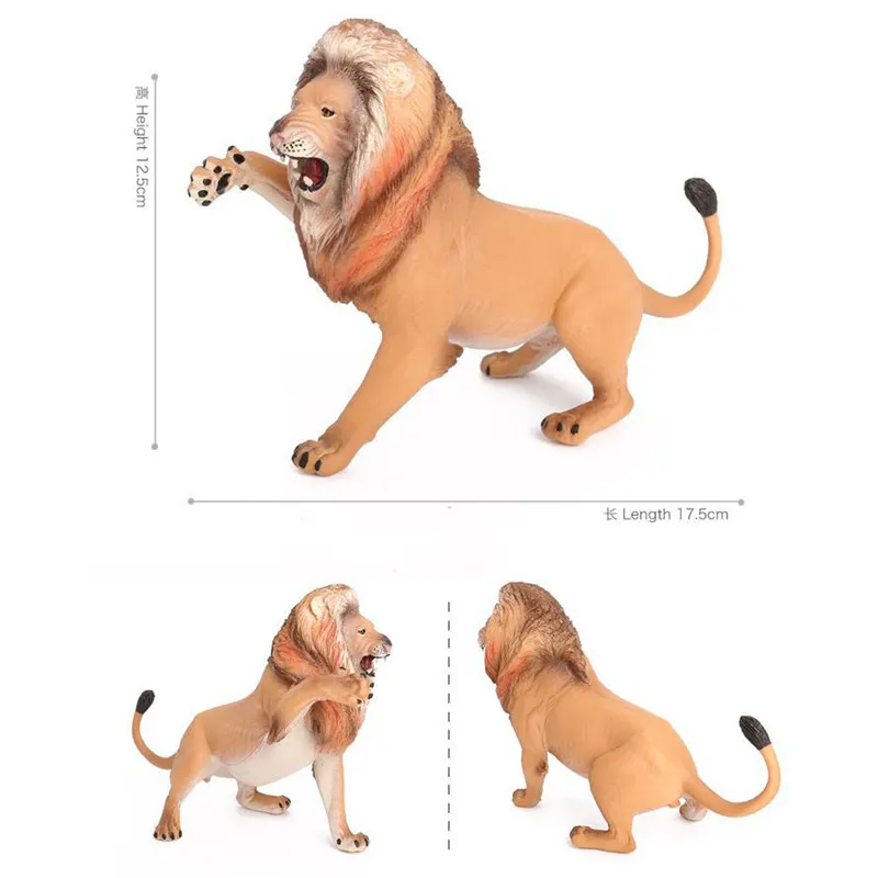 NEW Simulation Wild Animal Action Plastic Action ABS Models Lion Baby Figures Collection Dolls Educational toy for children Gift