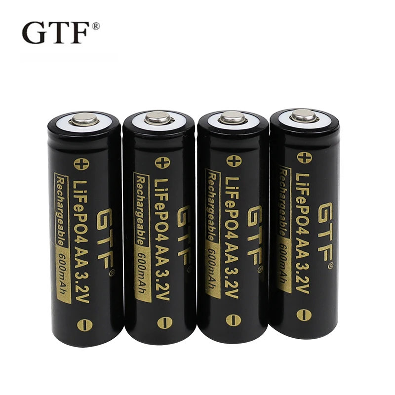 3.2V LiFePO4 battery AA 14500 rechargeable battery 600mAh lithium battery for Camera and Solar led lights