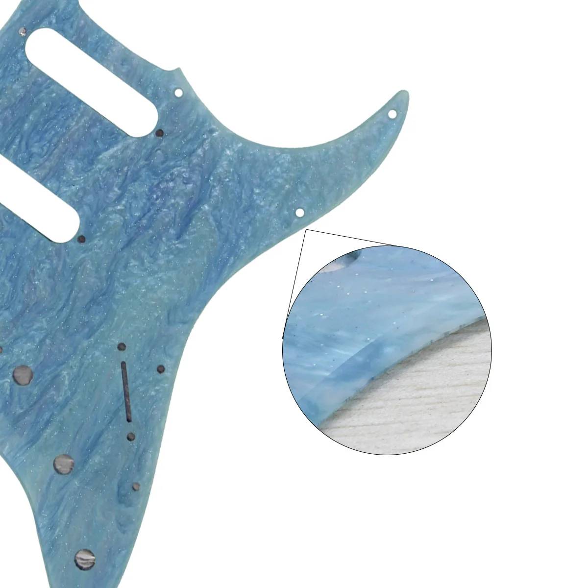 Set of 11 Hole SSS Abalone Shell Pickguard for Strat Guitar Pickguard ST Back Plate with Screws for Electric Guitar Accessories