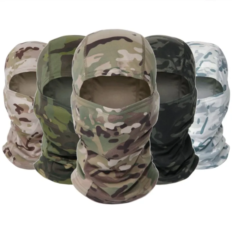 Kamuflaż maska pełna twarz odkryty polowanie rower polowanie polowanie armia hełm wojskowy podszewka Tactical Airsoft Cap