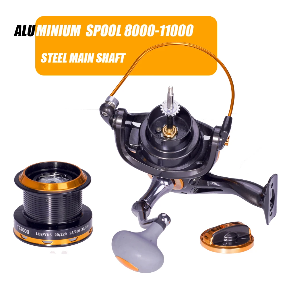 2021 Distant Wheel Fishing Accessories Reel Spinning 4.6:1 14+1BB Max Drag 20kg Carretilha De Pesca Moulinet Peche En Mer Angeln