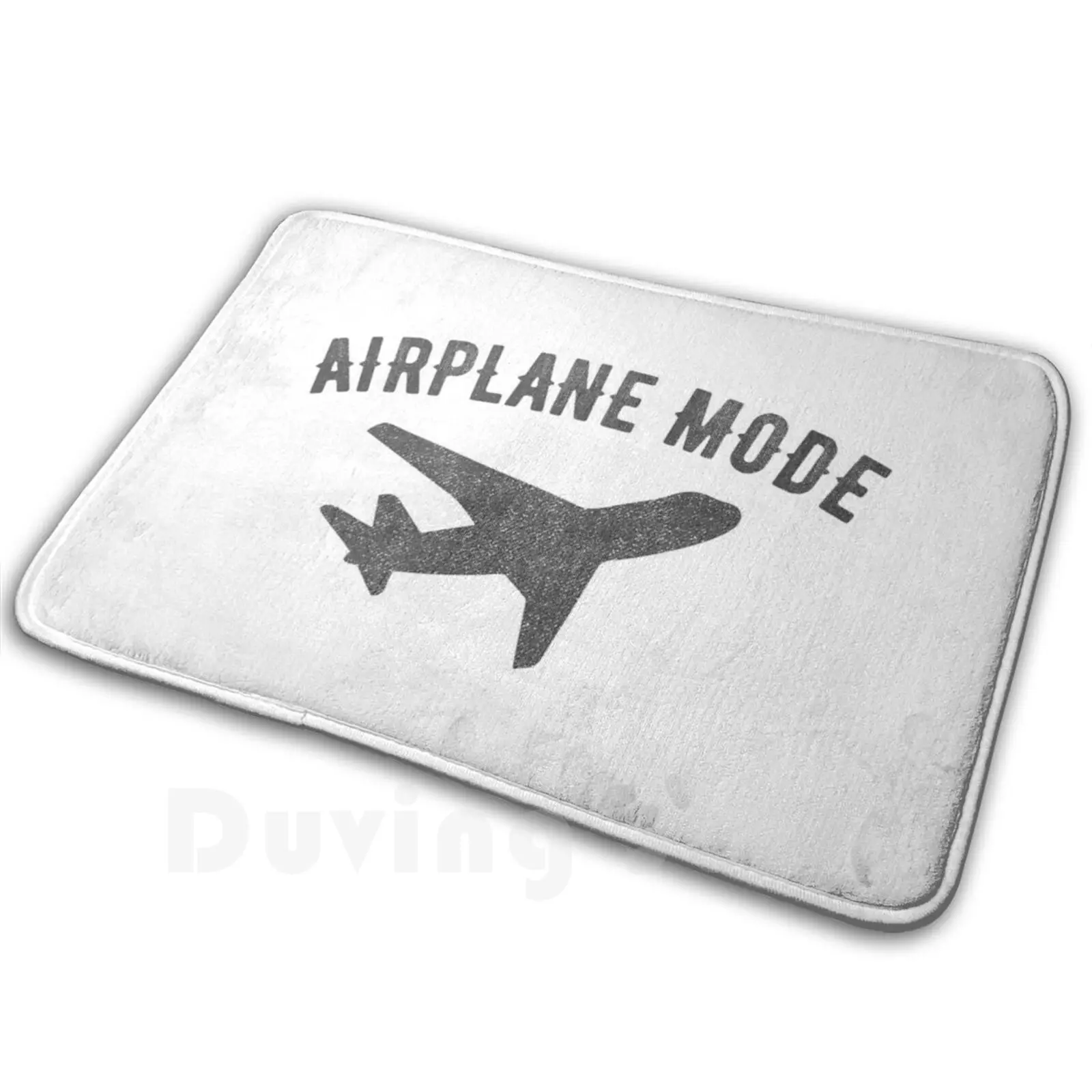 Airplane Mode Funny Traveling Design With Flying Plane Soft Non-Slip Mat Rug Carpet Cushion Airplane Mode Traveling Love