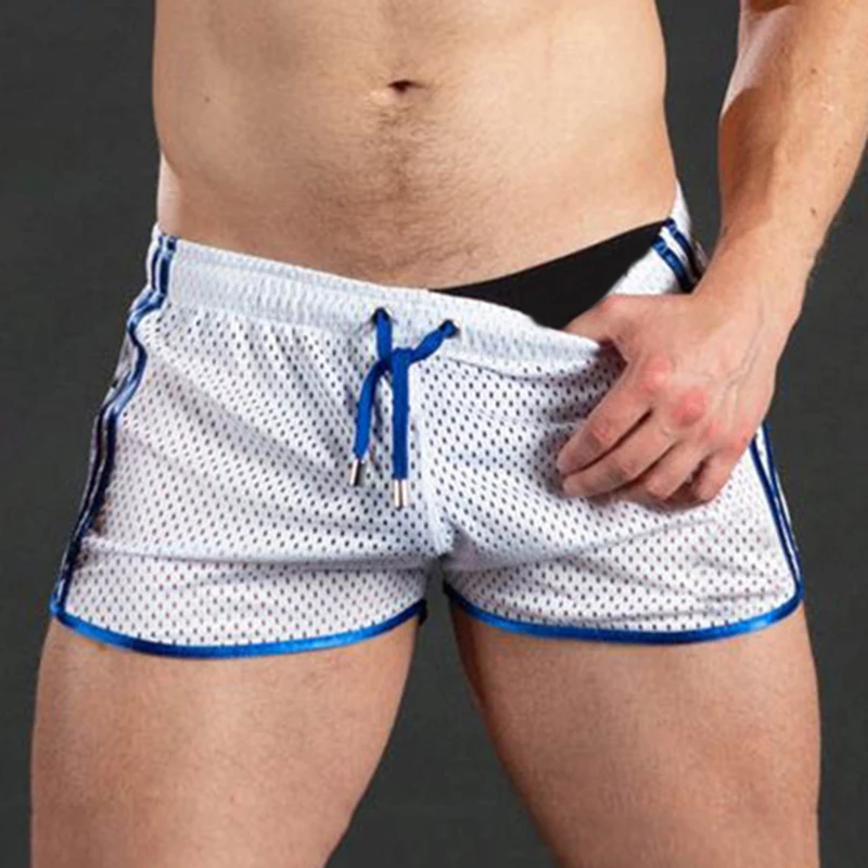 Short de sport à séchage rapide pour hommes, entraînement physique, gymnastique, maille décontractée, respirant, doux, maillot de plage, pantalons courts, vêtements