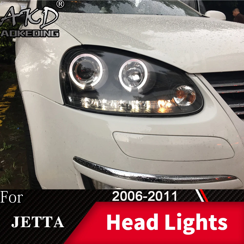 Head Lamp For Car VW Jetta 2006-2011 Jetta Gli Headlights Fog Lights Day Running Light DRL H7 LED Bi Xenon Bulb Car Accessory