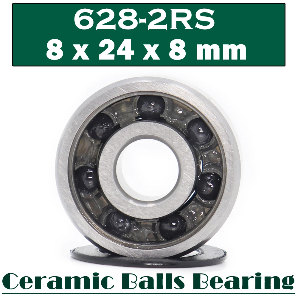 628 Hybrid Ceramic Bearing 8*24*8 mm ( 1 PC ) Industry Motor Spindle 628HC Hybrids Si3N4 Ball Bearings 3NC 628RS