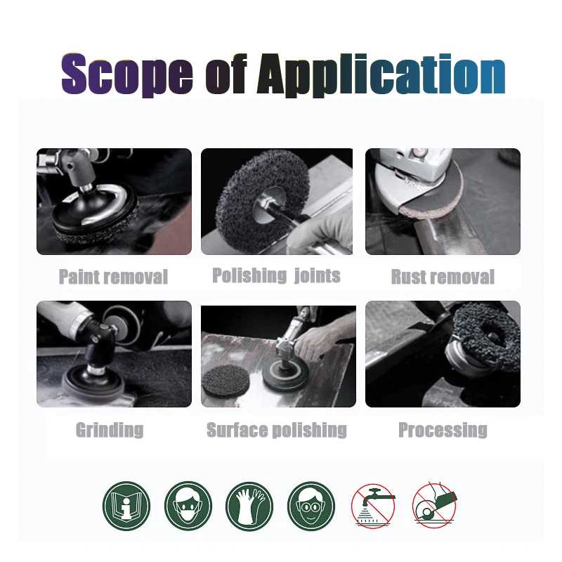 5Pcs 125mm Sanding Abrasive Wheel Grinder Strip Disc Poly Strip Disc Wheel Paint Rust Removal Clean for Angle Grinder 22mm Bore