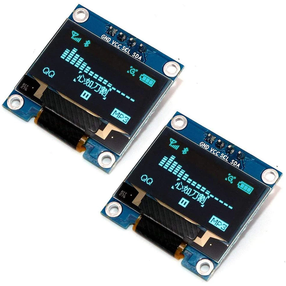 0.91 polegadas 0.96 polegadas oled iic branco/amarelo azul/azul 12864 módulo de exibição oled i2c ssd1306 placa de tela lcd para arduino