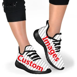 FORUDESIGNS Casual Shoes for Men Custom Your Logo/Image/Text/Name 3D Full Print Flats Sneakers Spring/Autumn DIY Male Footwear