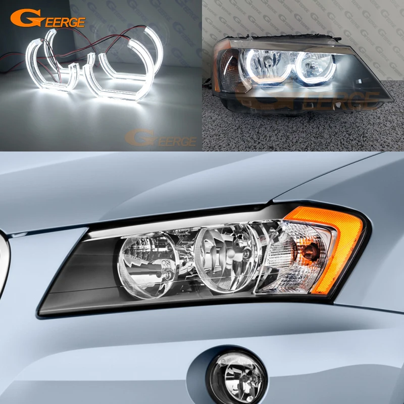 

For BMW X3 F25 Pre Facelift 2010 2011 2012 2013 2014 Day Light Ultra Bright DTM M4 Style Led Angel Eyes Kit Halo Rings
