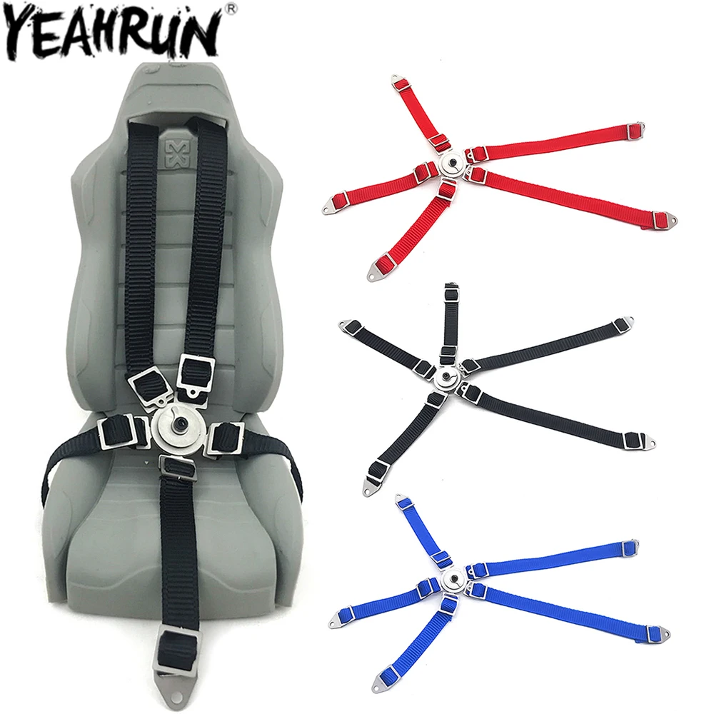 YEAHRUN RC Car Seat Belt Driver Sport Seats Action Figure Simulation Decorations for 1/10 TRX4 TRX6 Axial Wraith SCX10