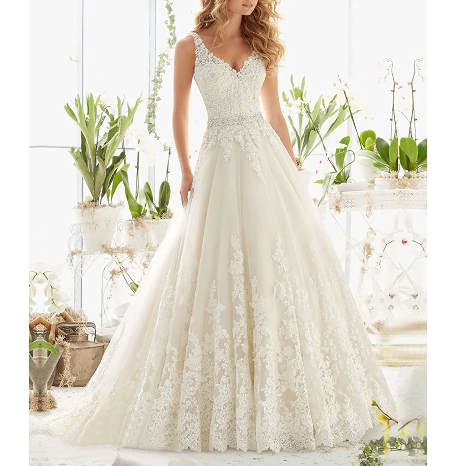 Vestido de novia blanco Simple para mujer embarazada, ropa de boda de princesa con cuello en V, Espalda descubierta, talla grande, novedad