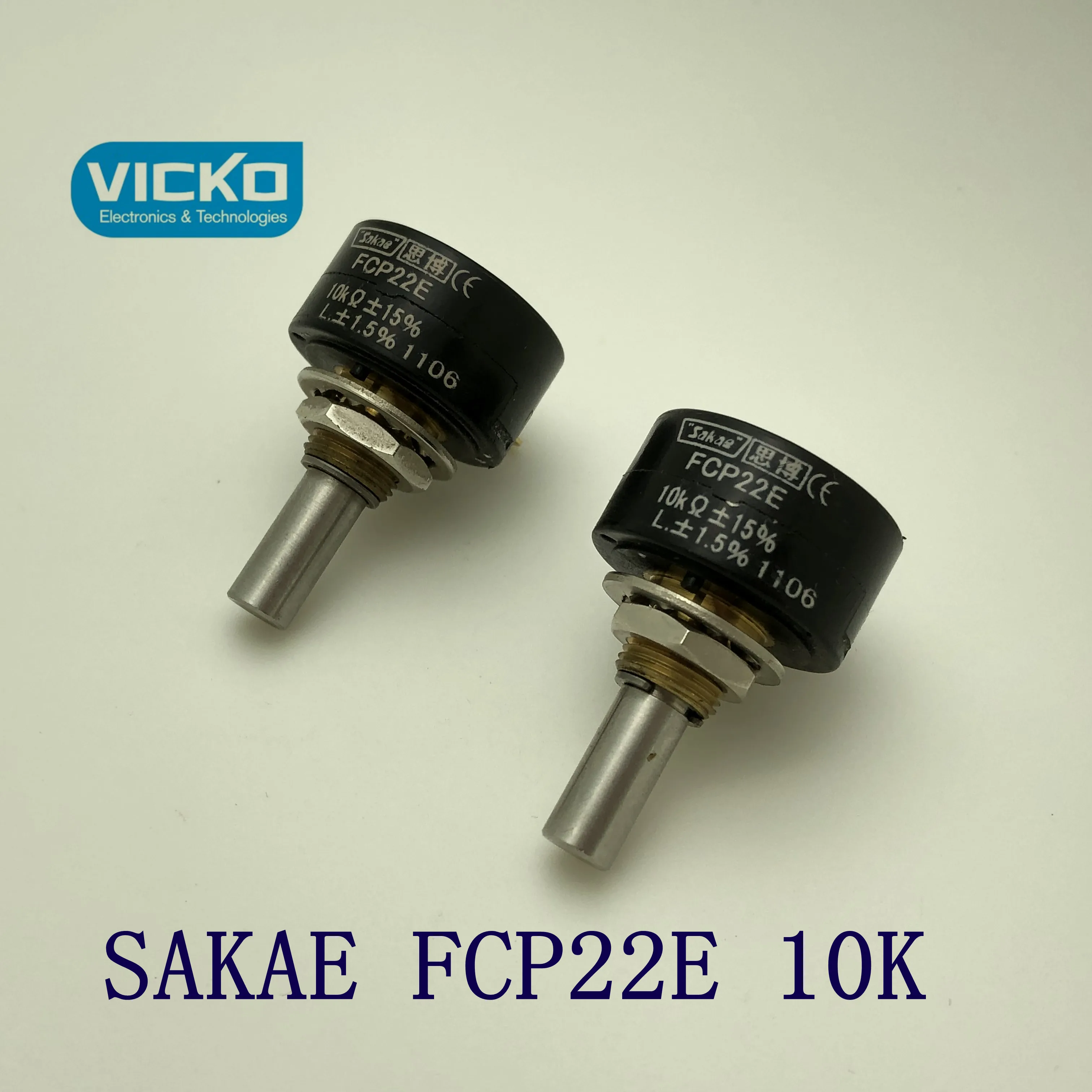 [YK] SAKAE  FCP22E 10K Conductive plastic potentiometer 360 degree limitless actuator potentiometer switch