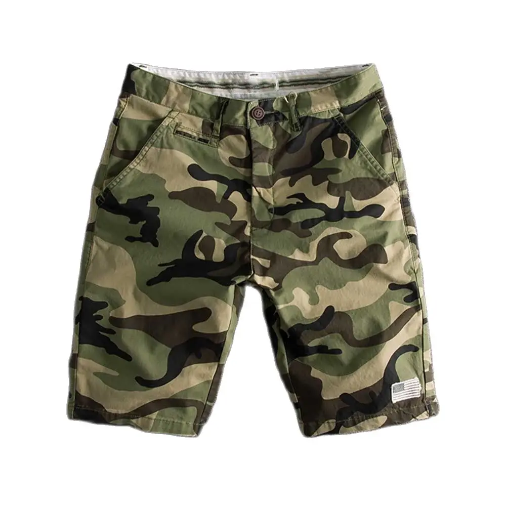 Fashion Camouflage Shorts Men Cotton Shorts Military Style Patchwork Casual Boardshorts Summer Man Clothing