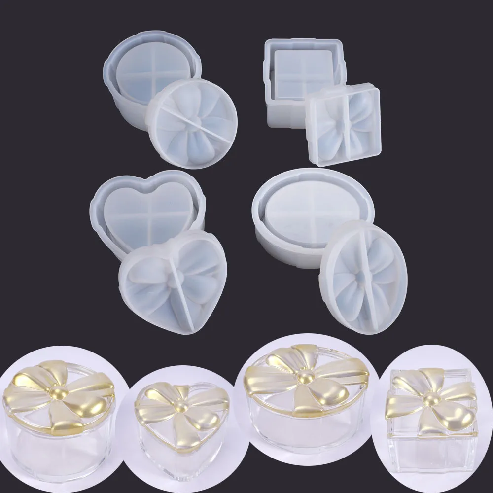 

Butterfly Resin Silicone Mold Storage Box Mold For Jewelry Making Cut Mold DIY Crystal Epoxy UV Gift Box Jewelry Tools Moulds