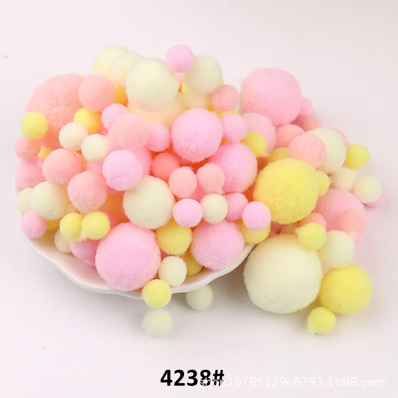 10mm To 30mm 20g Multi Size Mix Colors Pompom Fur Craft DIY Soft Pom Poms Balls Wedding Decoration Glue on Cloth Accessories