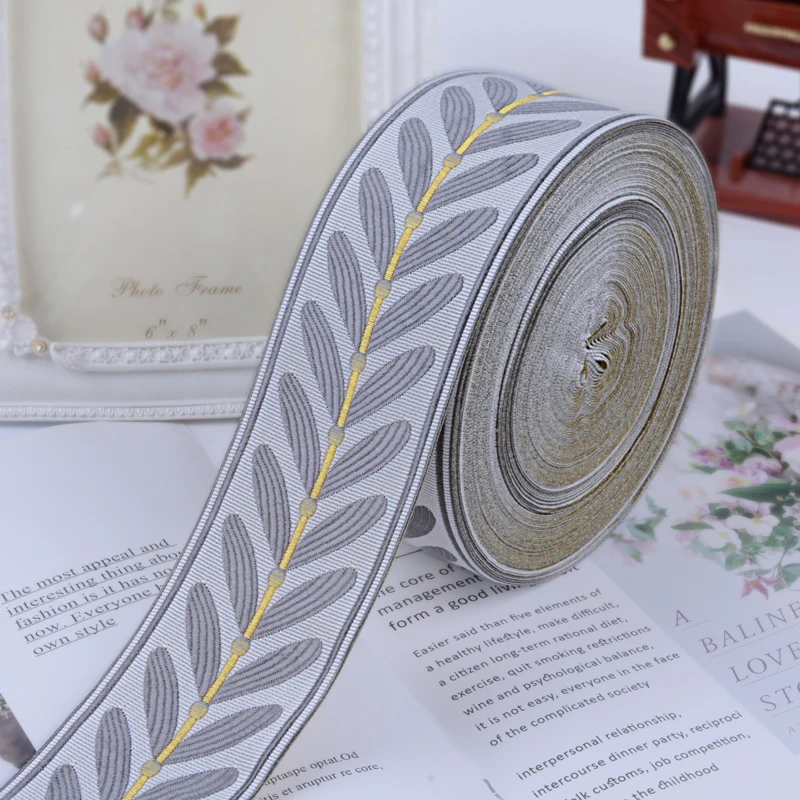 5yards/lot Newest Jacquard Webbing DIY Sewing Ribbon 6cm Wide Carpet Curtain Decorative Edge Ribbon Accessory