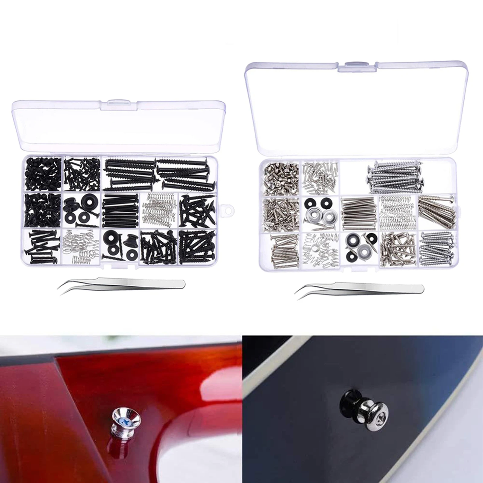 

254pcs/set Guitar Screw Kit Assortment with Storage Box for Electric Guitar