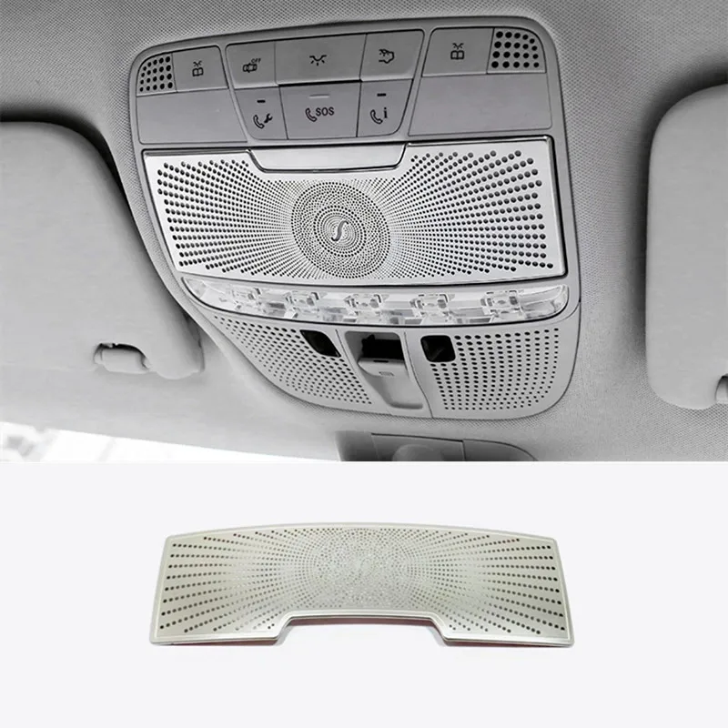 

For Mercedes Benz C Class W205 GLC 2015 16 17 18 19 20 Stainless steel Car Head Front Reading Light Lamp Cover Trim Accessories