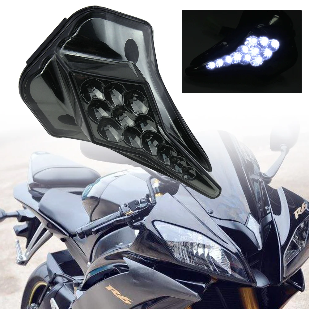 For YAMAHA YZF R6 2008-2012 Motorcycle Accessories Front Center Marker LED Pilot Light Black