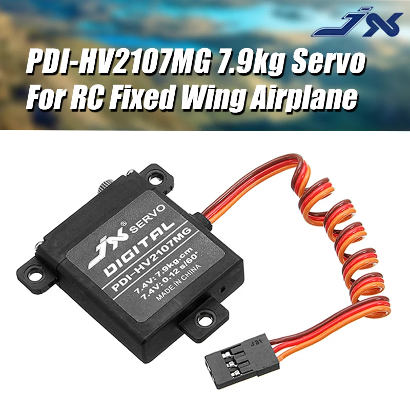 JX Servo PDI-HV2107MG 7.9kg CNC Steering Torque Digital Metal Gear Core Standard Servo For RC Fixed Wing Airplane